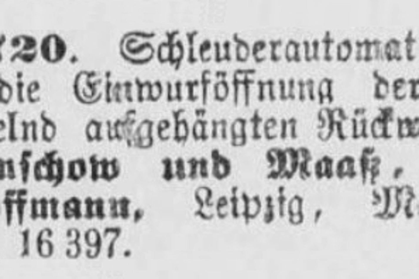 DRGM294720_Ganschow und Maaß Berlin Reinhard Hoffmann Leipzig_06.11.1906_Deutscher Reichsanzeiger